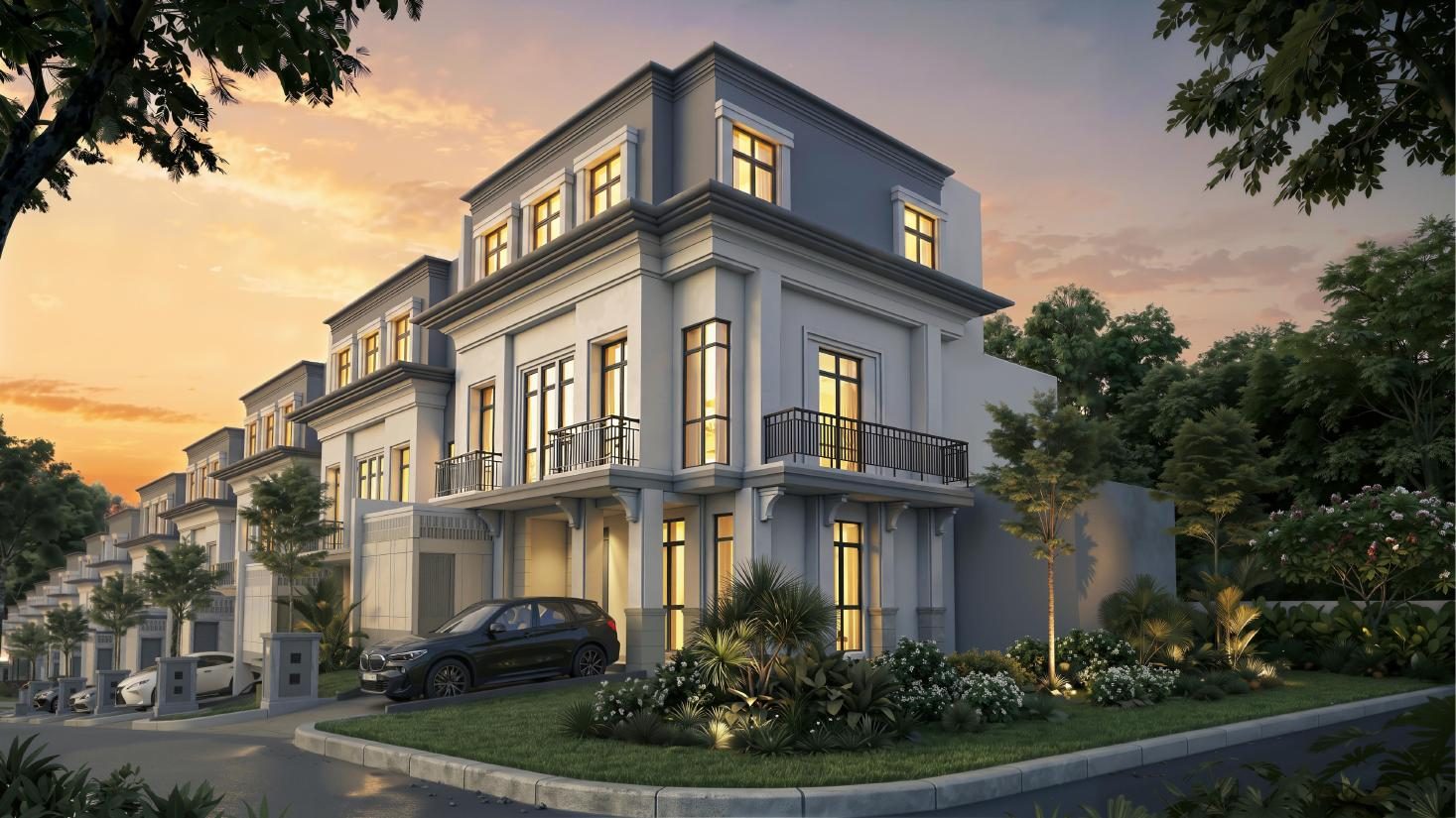 Tipe RED Sherwood — 3 lantai Neo-Klasik
